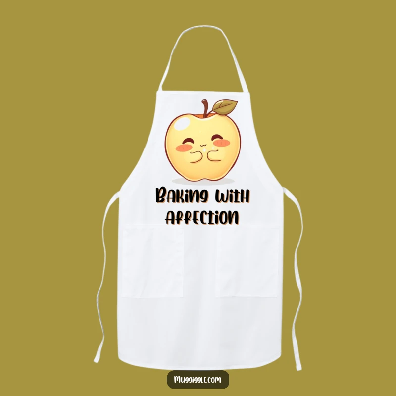 Funny Shy Apple Apron: Chef's Hilarious Companion for Sweet Creations