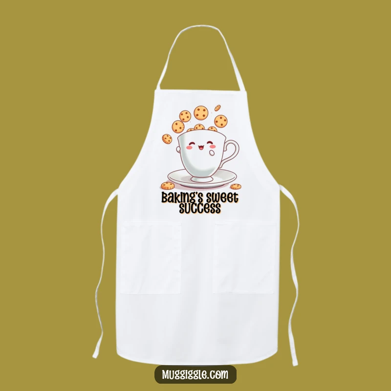 Funny Apron: Humorous Teacup Cookie Juggling Kitchen Wear for Bakers