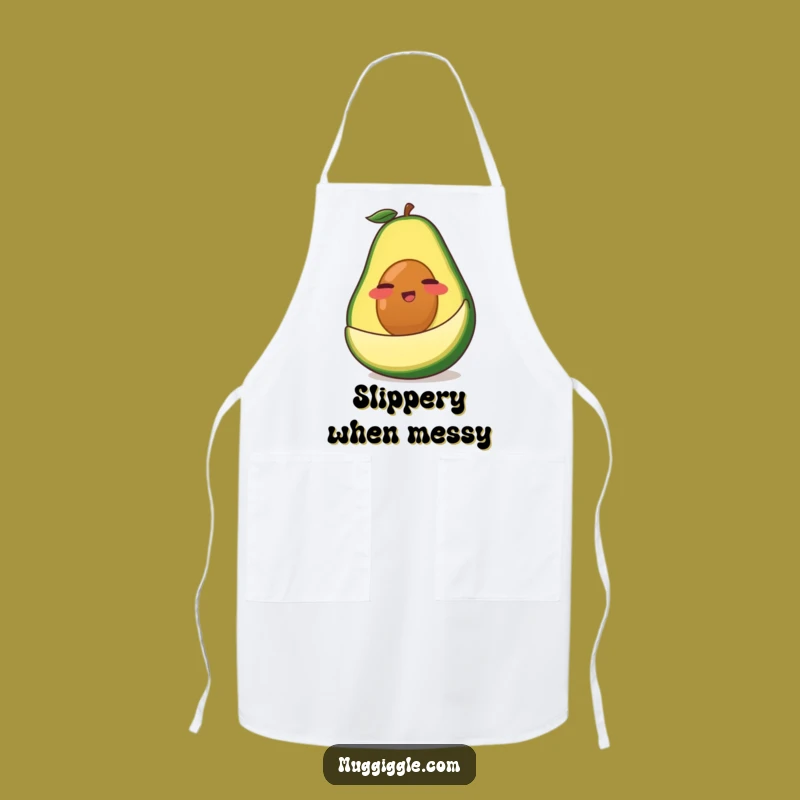 Funny Avocado Apron: Chef's Cartoon Slip Kitchen Wear, Hilarious Gift