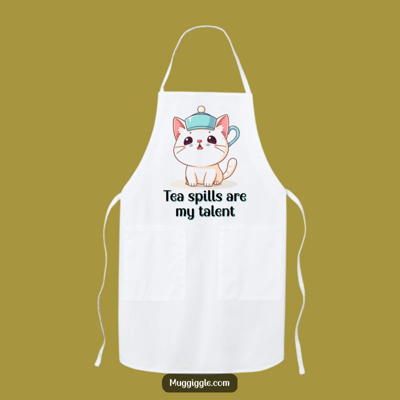 Funny Cat Teacup Apron: For the Cat Lover Who Loves Kitchen Mishaps