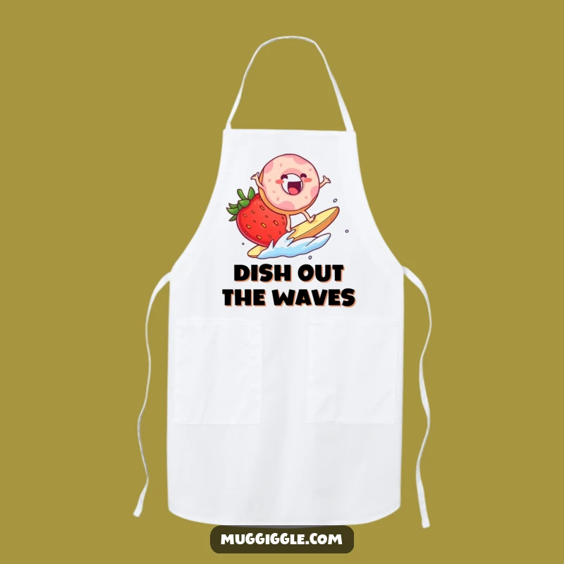 Funny Donut Surf Apron: Sweet Humor for the Kitchen Wave Rider