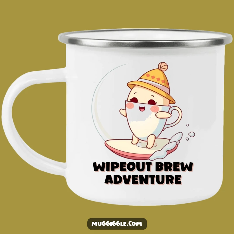 Adventure Funny Camping Mug: Teacup Bubble Rider, Humorous Outdoor Gift