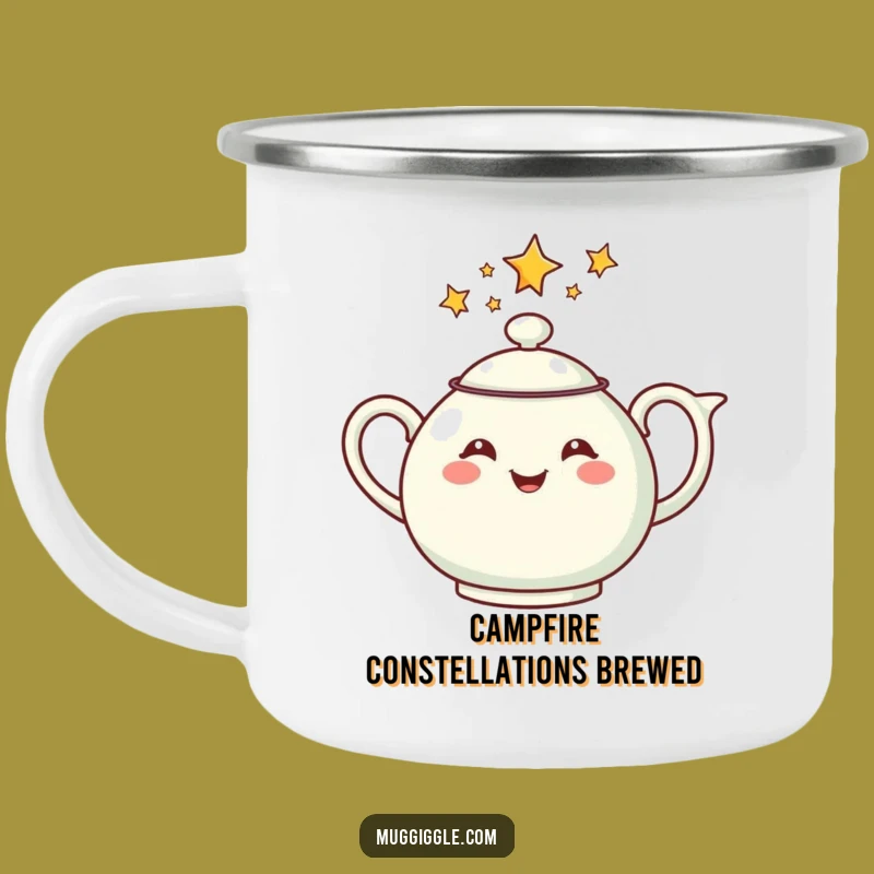 Funny Star Teapot Camping Mug - Brew Magic Under the Stars!