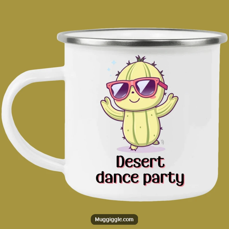 Funny Dancing Cactus Camping Mug - Durable Cool Character Drinkware