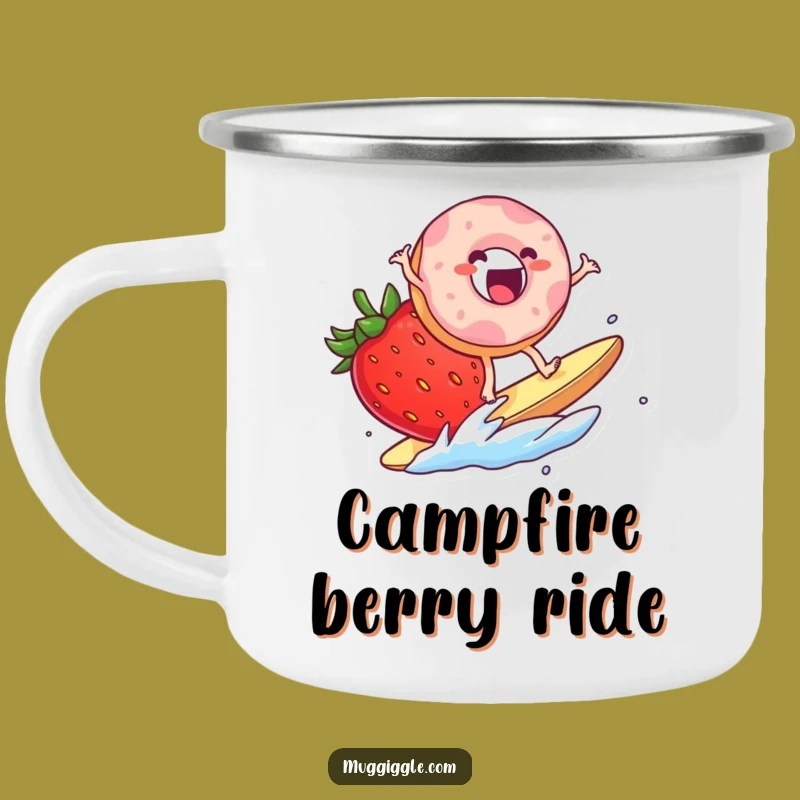 Funny Donut Surf Camping Mug: Sweet Humor for Outdoor Adventures