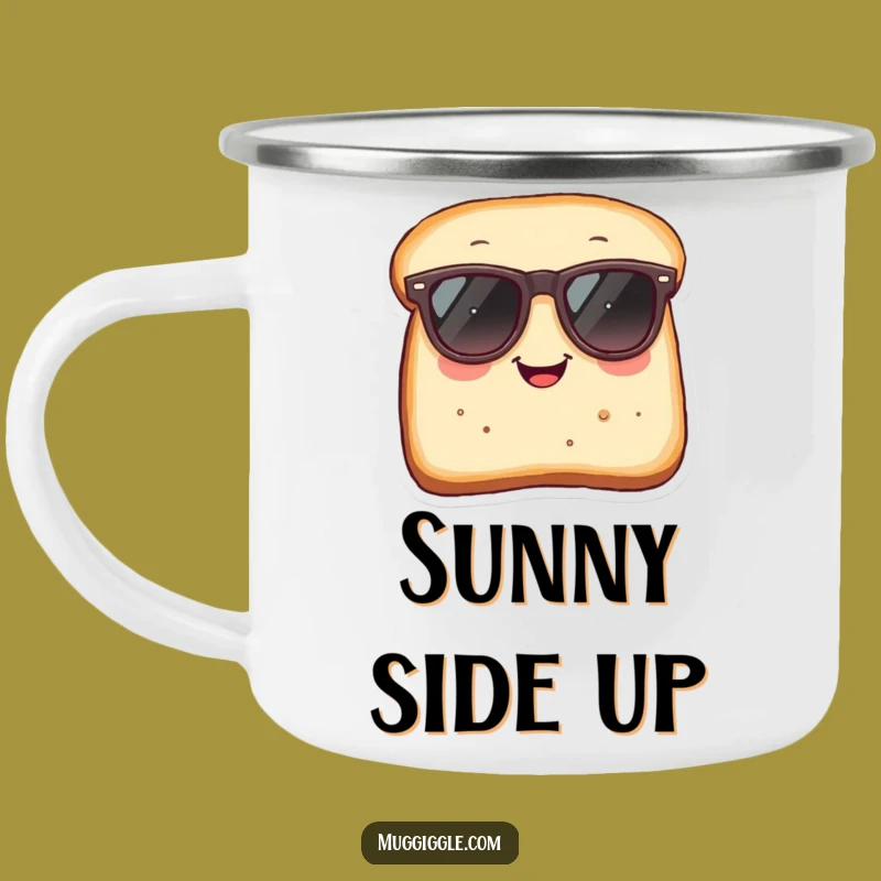 Funny Camping Mug: Humorous Bread Sunglass Cup for Cool Adventures