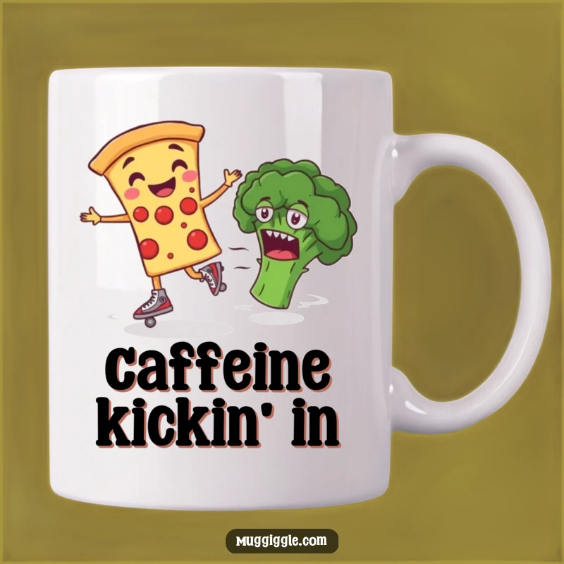 Funny Pizza Roller Skater Mug: Hilarious Foodie Gift for Pizza and Fun Lovers