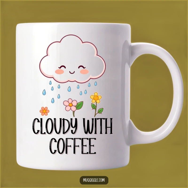 Funny Cloud Rain Mug: Cheerful Drizzle for a Brighter, Funny Day