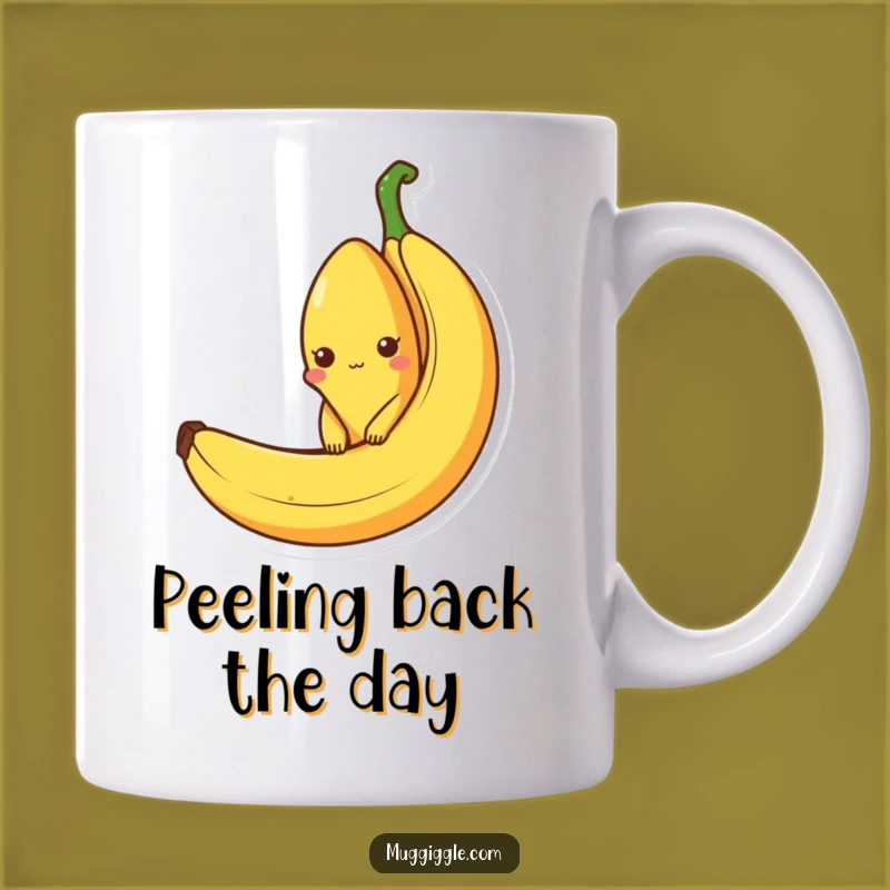 Funny Banana Peel Mug: Curious Character - Hilarious Fruit Lover Gift