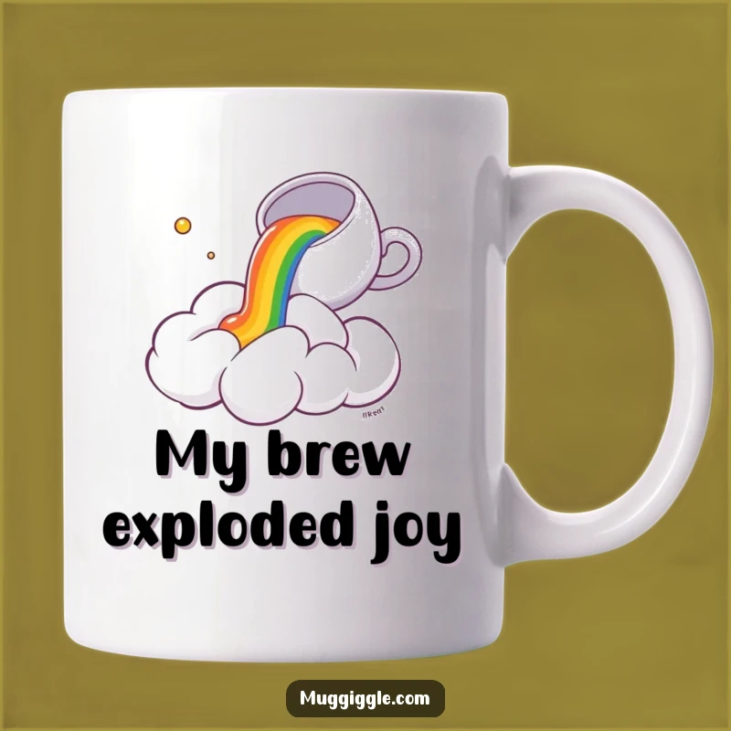 Funny Cloud Tea Spill Mug: A Whimsical & Funny Gift Featuring a Surprised Fluffy Cloud