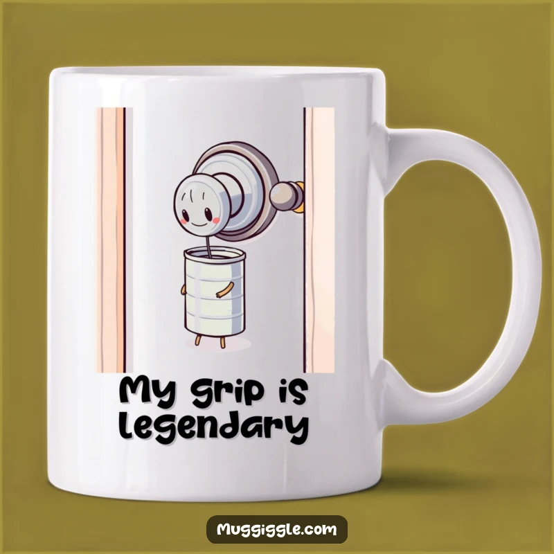 Funny Doorknob Can Mug: Struggle is Real, A Humorous Funny Gift for All
