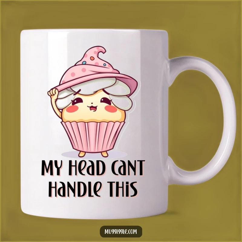 Funny Flustered Cupcake Wearing Too Many Hats Mug - A Hilarious Gift Idea