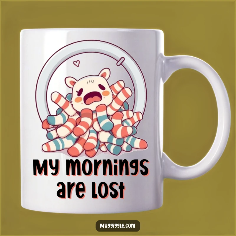 Funny Lost Socks Mug: Laundry Basket Portal Coffee Cup Gift