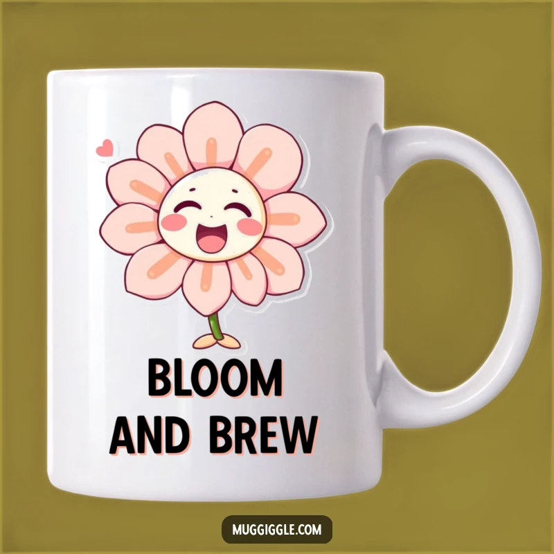 Funny Singing Flower Mug: Laughter Petals Happy Character Gift