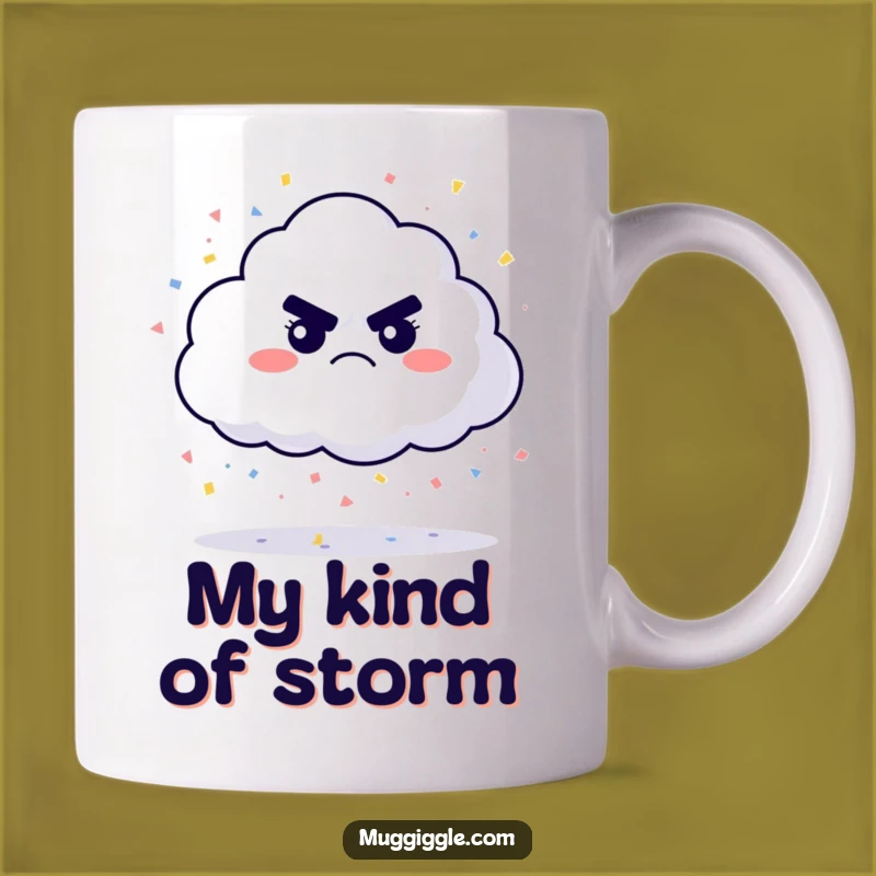 Funny Grumpy Cloud Confetti Mug: Hilarious Weather Gift for Gloomy Days