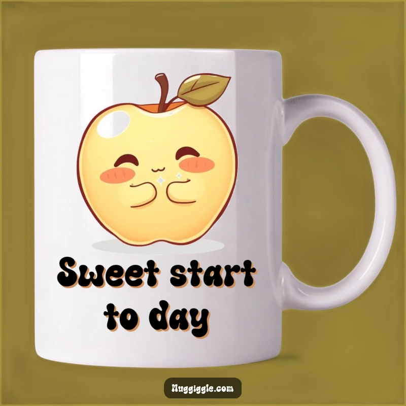 Funny Apple Button Hug Mug: Hilarious Shy Gift for Crafters and Sweethearts
