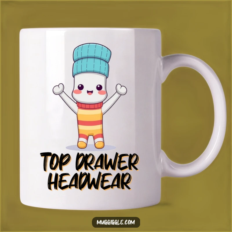 Funny Sock Hat Mug: Triumphantly Paired Socks, A Hilarious Funny Gift Idea