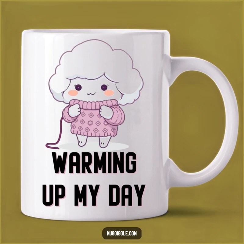 Funny Cloud Knitting Mug: Hilarious Eco Gift for Cozy Caretakers