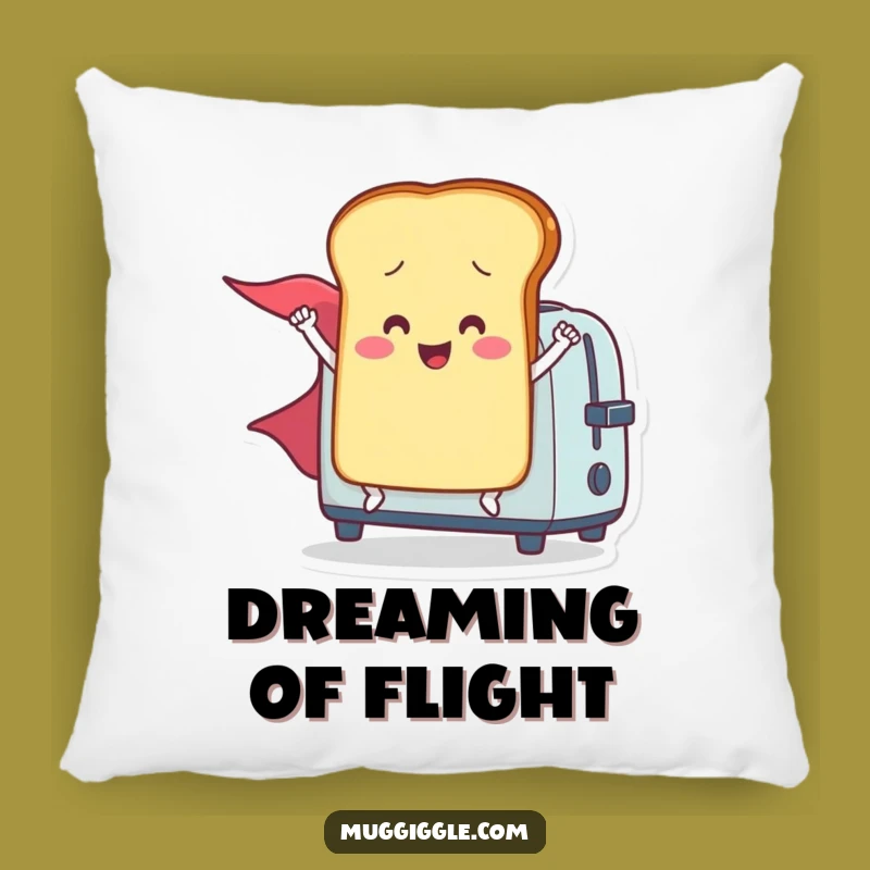 Funny Toast Flying Cushion - Comfy & Hilarious Breakfast Buddy!