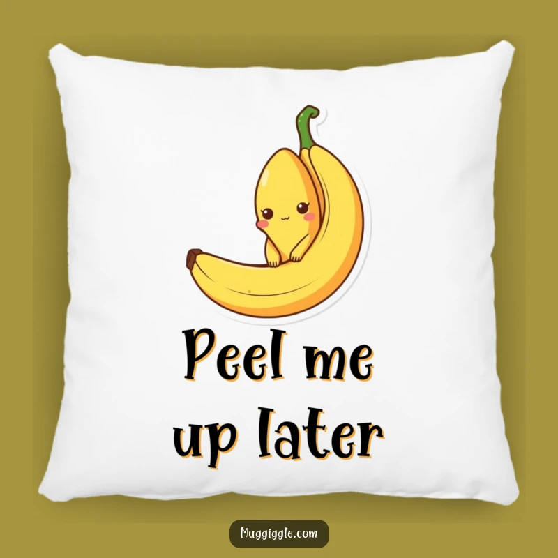 Funny Banana Peel Pillow: Cozy Curious Character - Playfully Comfy Gift