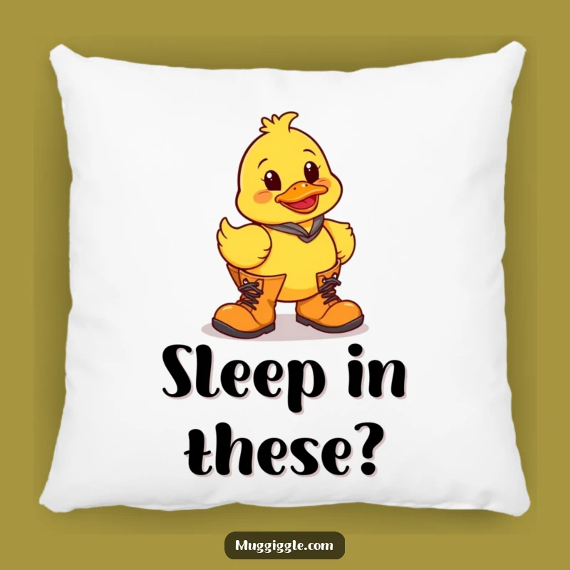 Funny Clumsy Duck Boots Pillow: Cozy Comfort with Comical Charm