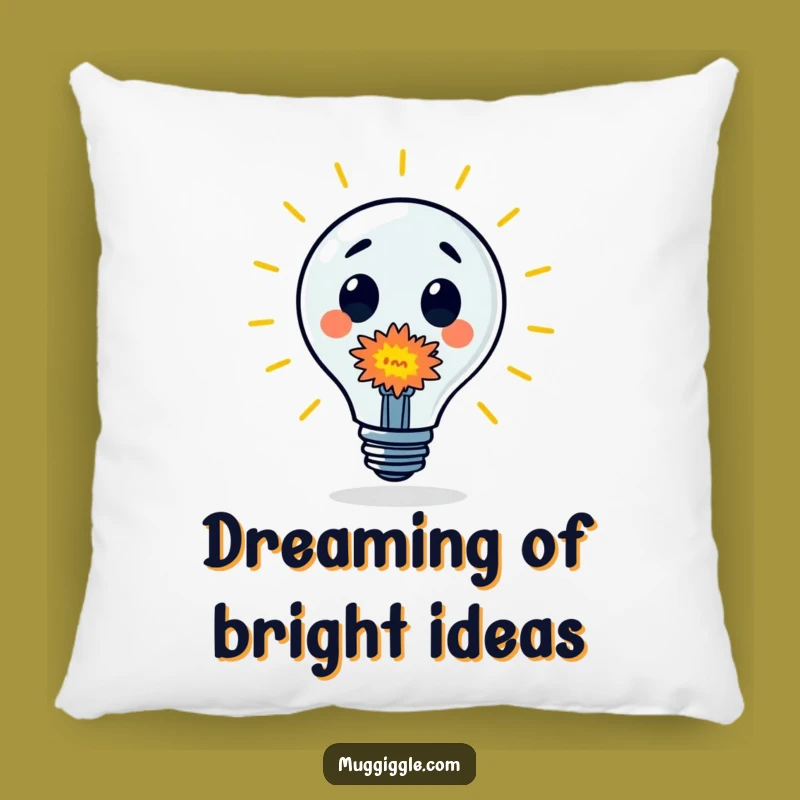 Funny Lightbulb Pillow: Bright Idea Accent Cushion, Creative Comfort