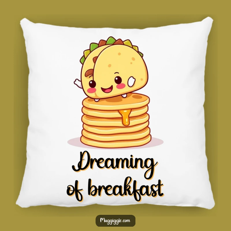 Funny Pillow: Cozy Taco Breakfast Balance Cushion for Foodie Comfort