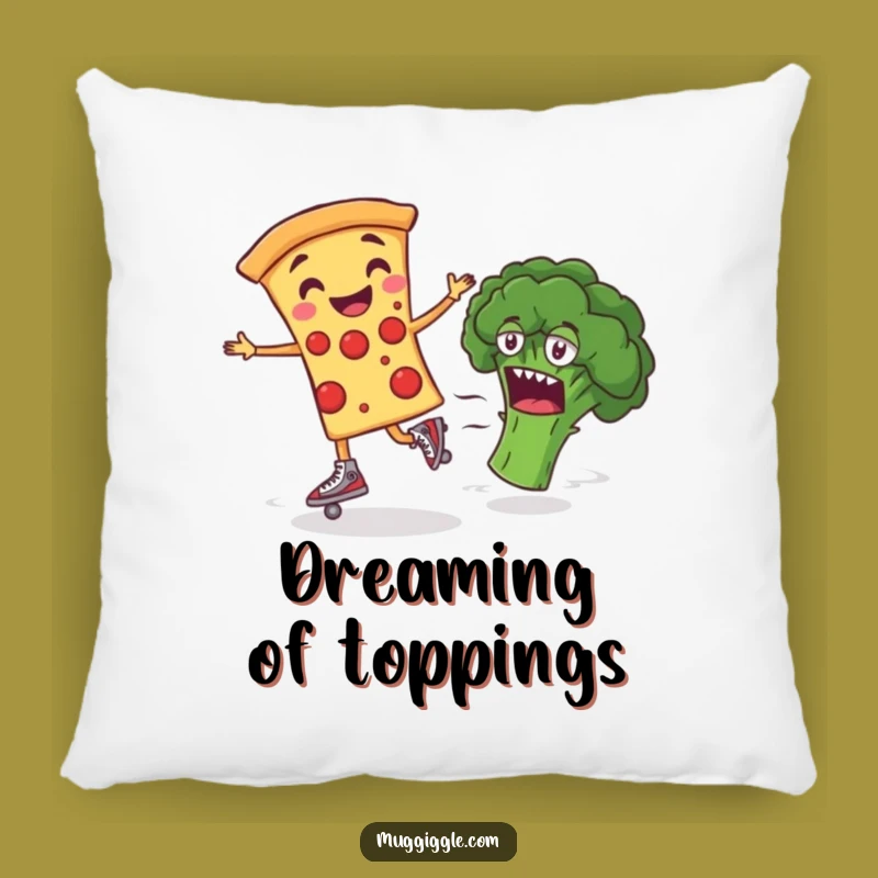Funny Pizza Skater Pillow: Cozy Comfort and Hilarious Gift for Foodies