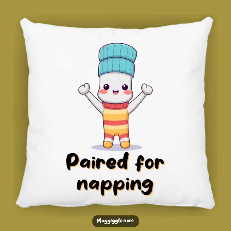 Funny Sock Hat Pillow: Cozy Up with Paired Socks, Ideal Funny Gift