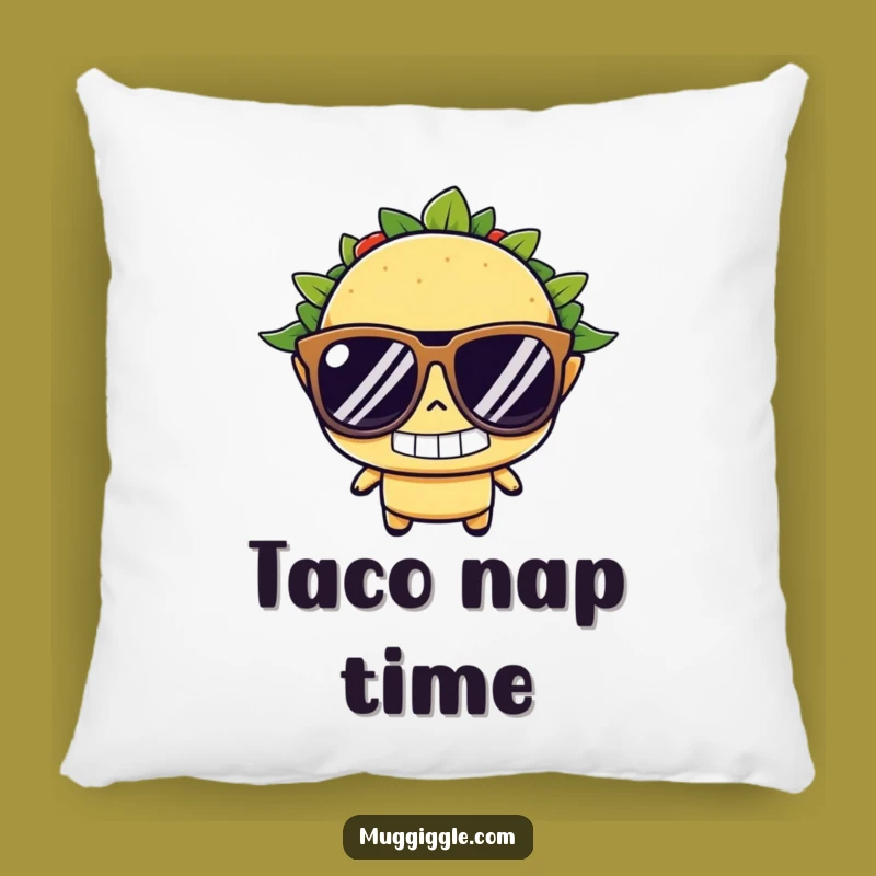 Funny Taco Sunglasses Pillow: Comfy and Hilarious Decor