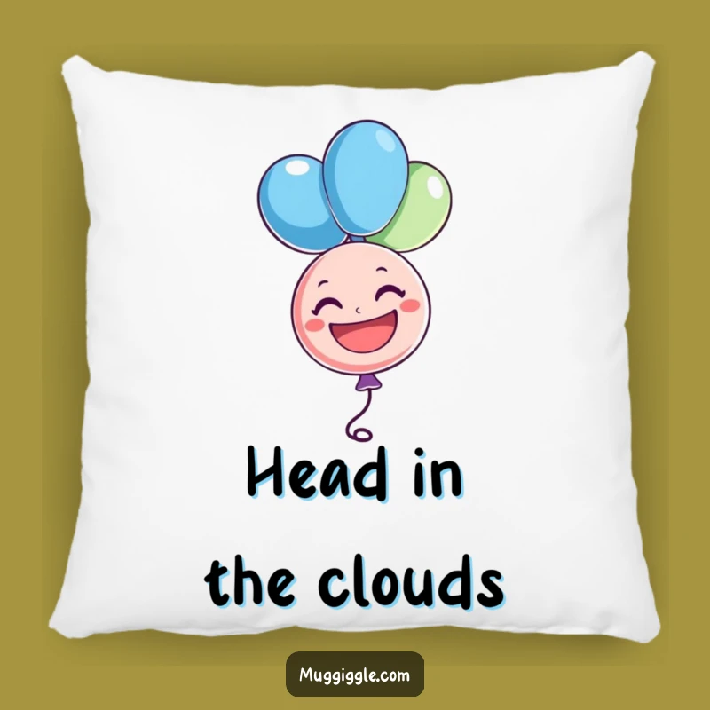 Funny Grinning Balloon Pillow: Soft Character Cushion, Ultimate Cheerful Gift
