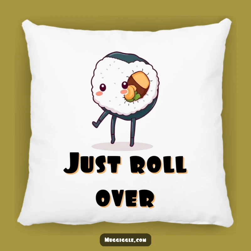 Funny Sushi Cartwheel Pillow: Comfy and Hilarious Decor for Couch