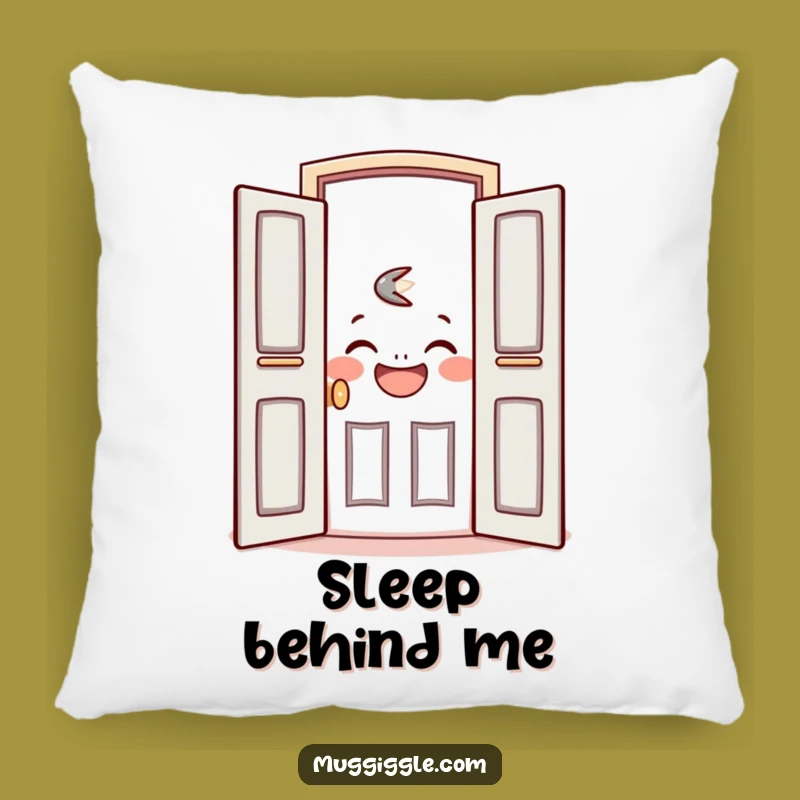 Funny Open Door Pillow - Cozy Comfort & Welcoming Smiles!