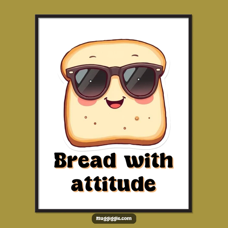 Funny Digital Print: Hilarious Bread Sunglass Art for Cool Walls