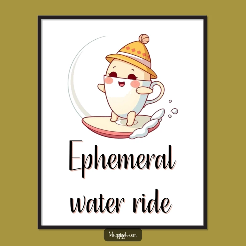 Funny Teacup Bubble Digital Art: Surreal Scene, Humorous Decor