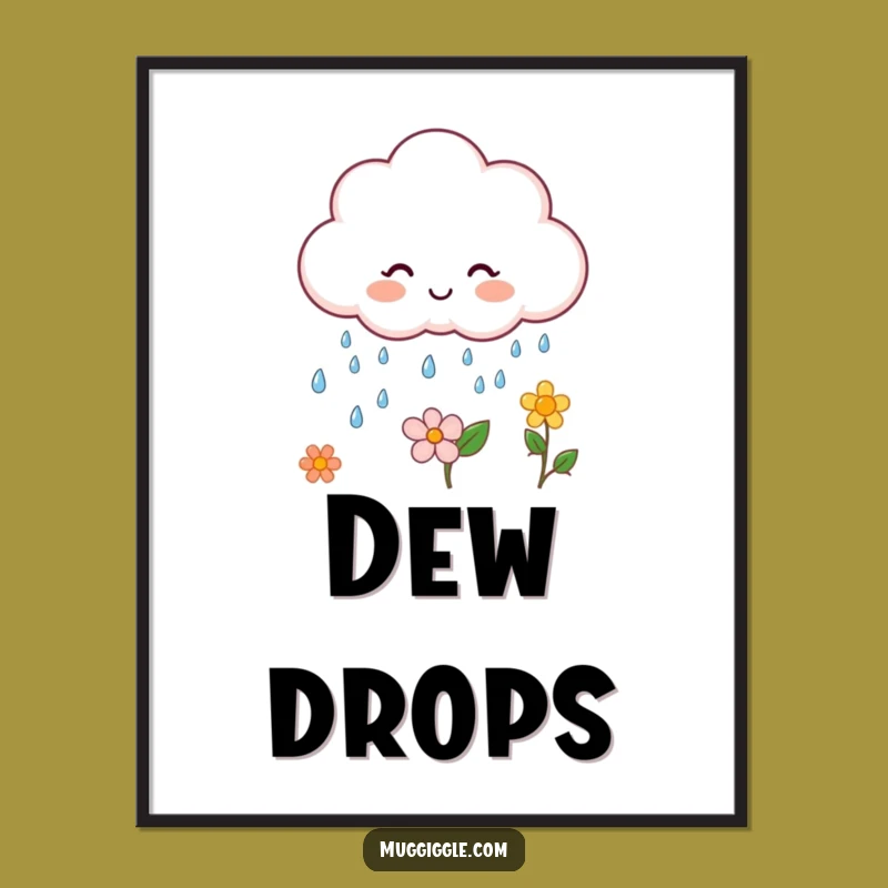 Funny Cloud Rain Digital Art: Instant Download of Cheerful Atmosphere