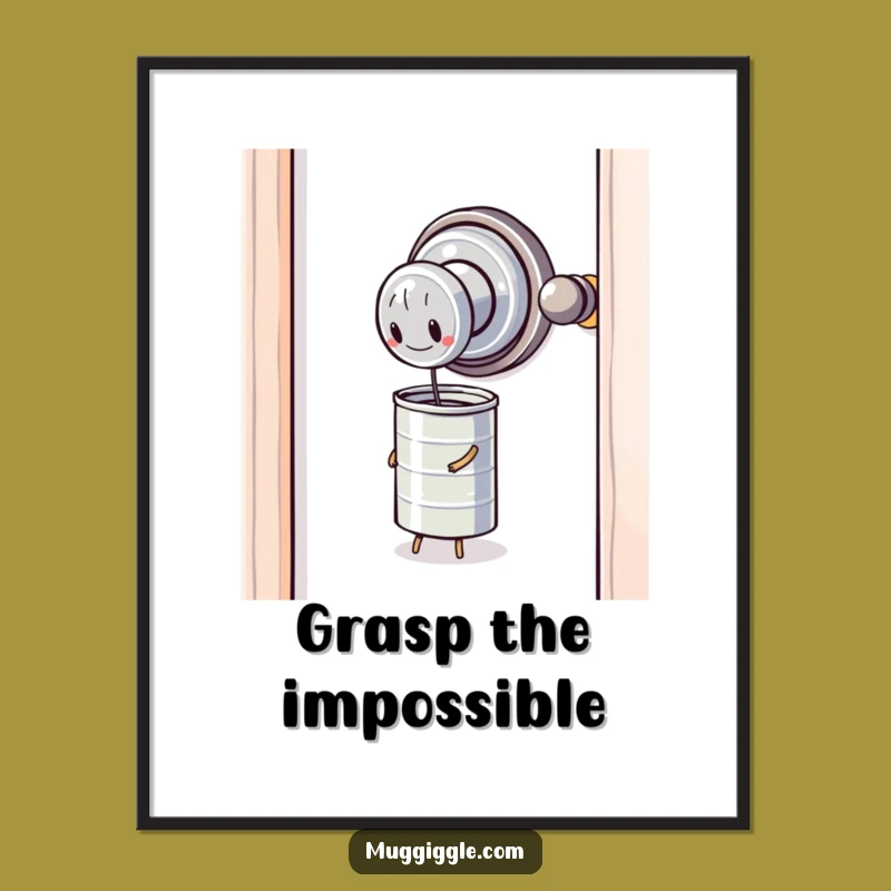 Funny Doorknob Can Digital Print: Instant Relatable Art, Perfect Funny Gift