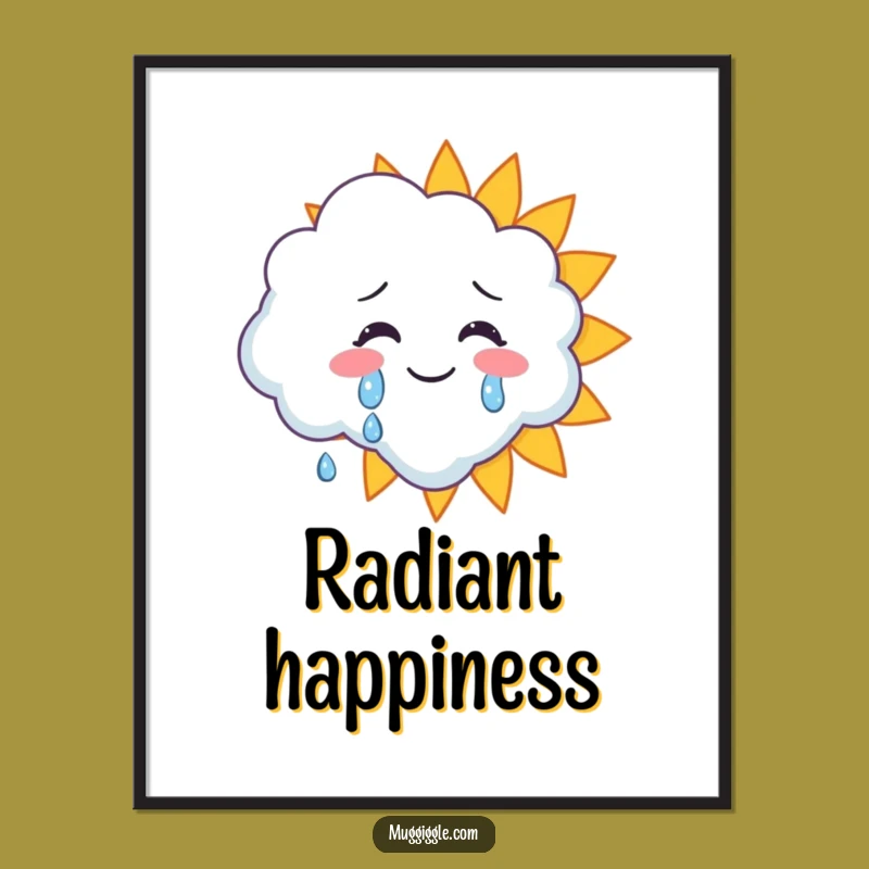 Funny Happy Tears Cloud Digital Art - Instant Joyful Decor!