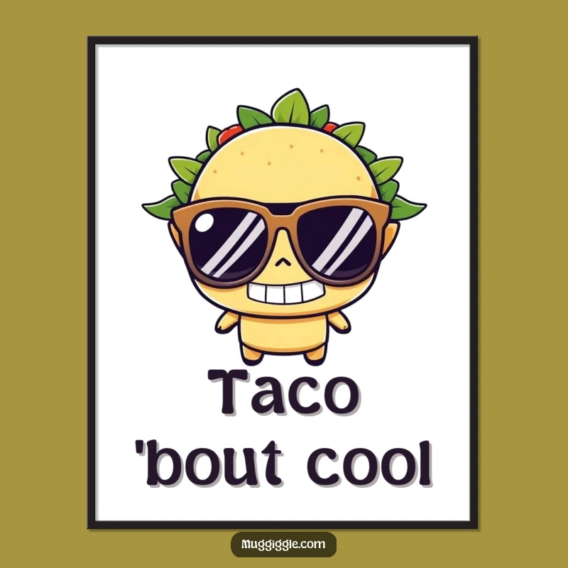 Funny Taco Sunglasses Digital Print: Cool Wall Art Download