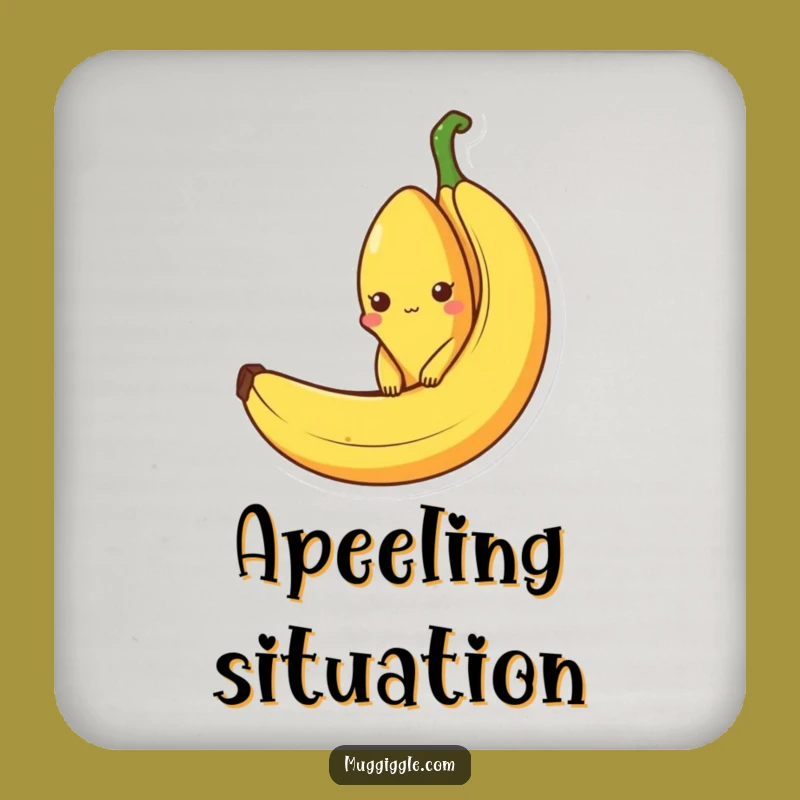 Funny Banana Peel Coaster: Curious Character - Protect Surfaces Fruit Gift