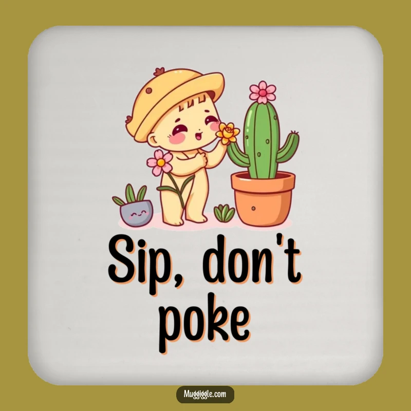 Funny Taco Cactus Coaster: Protect Surfaces with Awkward Charm