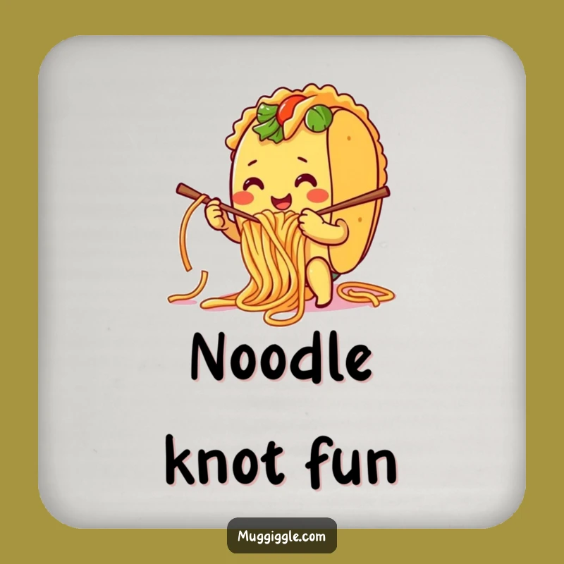 Funny Taco Spaghetti Coaster: Humorous Protection for Surfaces with Culinary Charm