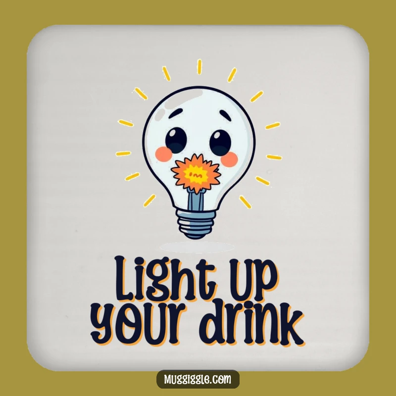 Funny Lightbulb Coaster Set: Bright Idea Protection, Creative Decor