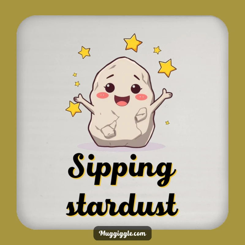 Funny Juggling Rock Stars Coaster: Protect Surfaces with Cosmic Charm