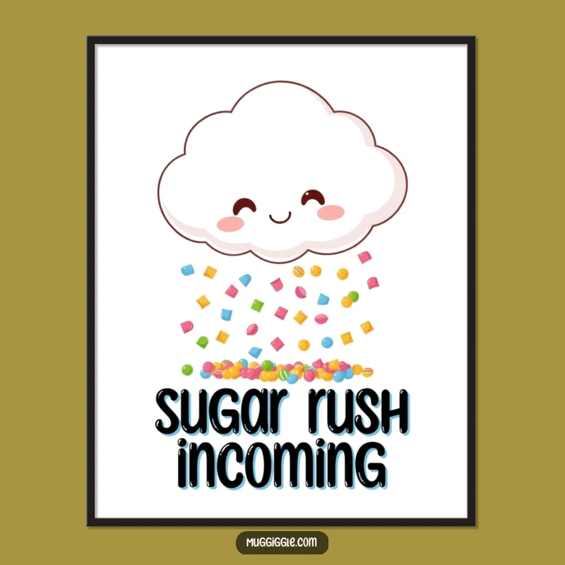 Funny Candy Cloud Poster - Bring Joyful Weather Indoors!