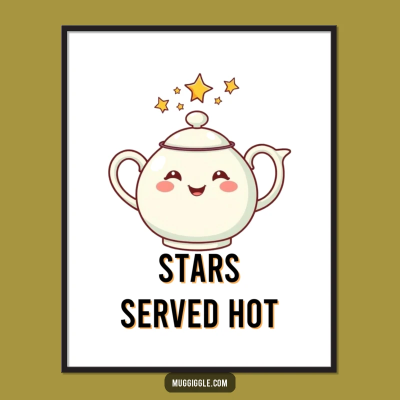 Funny Star Teapot Poster - Enchanting Wall Art for Dreamers!