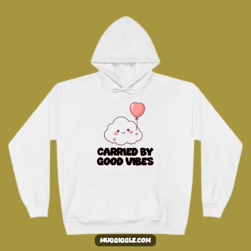 Cozy Funny Cloud Balloon Hoodie: Warm & Whimsical Escape Gift