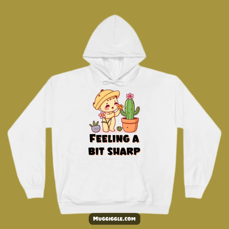 Cozy Funny Taco Cactus Hoodie: Warm & Awkward Admirer Comfort Gift