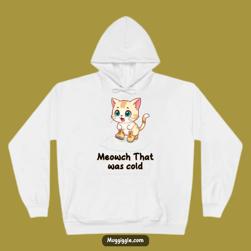 Funny Cat Hoodie: Cozy Surprised Boots Kitty Milk Spill Gift for Comfort