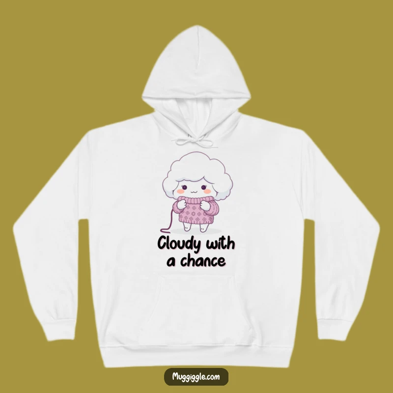 Funny Cloud Knitting Hoodie: Cozy and Hilarious Gift for Earth Lovers